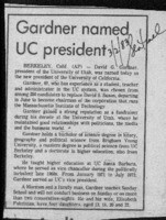 Gardner named UC president