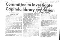 Committee to investigate Capitola library expansion