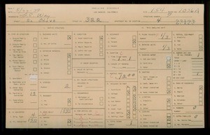WPA household census for 322 S OLIVE, Los Angeles