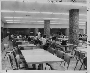 The Los Angeles County Hall of Administration dining area, 1960