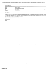 [Letter from Susan James to Pretish regarding Dorchester Int]