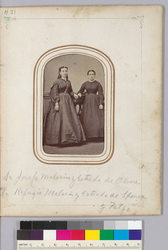 Dn[a]. Josefa Malarin y Estrada de Olvera. Dn[a]. Refugio Malarin y Estrada de Spence y Fatjo