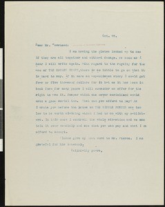 Hamlin Garland, letter, to Frank Graham Moorhead