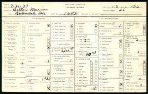 WPA household census for 1642 REDESDALE AVE, Los Angeles