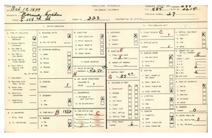WPA household census for 223 EAST 118TH STREET, Los Angeles County