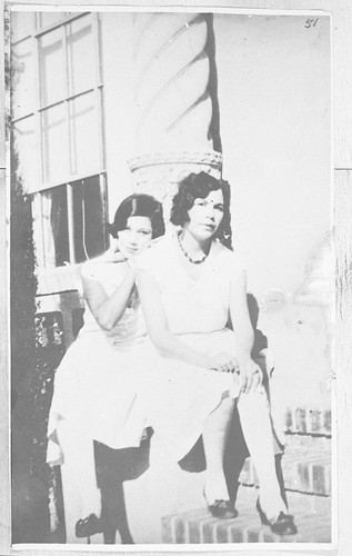 Two Young Women Sitting on Steps, 1932