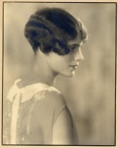 Portrait of Eleanor Atkinson Sweigert Blalock in beaded cocktail dress