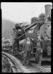 Sauk River Lumber Company, train crew, Darrington, WA, 1932