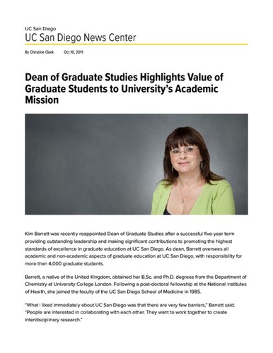 Dean of Graduate Studies Highlights Value of Graduate Students to University’s Academic Mission