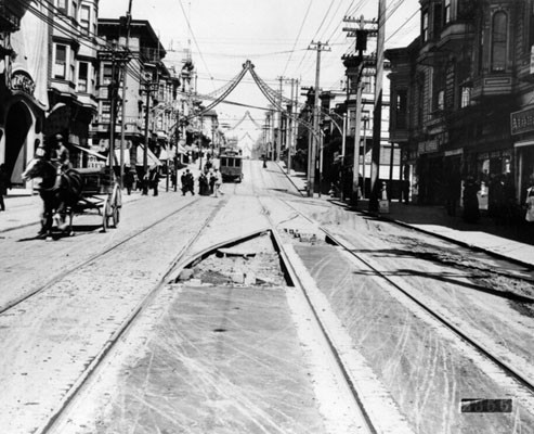 [Fillmore Street, looking north to Sutter Street]