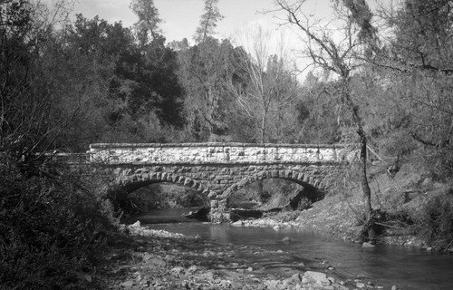 Stone bridge in Napa County built in 1907, located between Napa and Wooden Valley, California on Highway 37, SV-690
