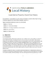 Coast Dairies Property: A Land Use History