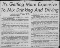 It's getting more expensive to mix drinking and driving