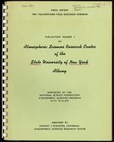 Final report of the 1961 Yellowstone Field Research Seminar (7 items)