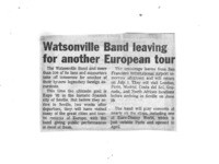 Watsonville Band leaving for another European tour