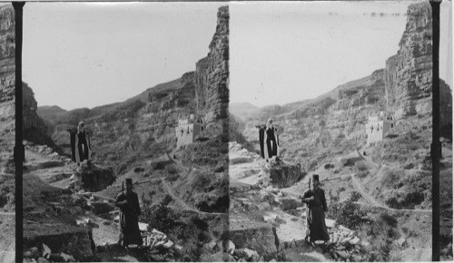 Marvelous Gorge of Brook Cherith and Elisah, Convent, Palestine
