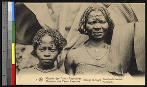 Hair styles of women, Congo, ca.1920-1940