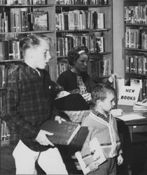 Children using the library on Exchange Avenue, Santa Rosa, California, 1964