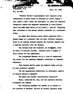 Chaemi Choson Sajongsa. Press release. 1945