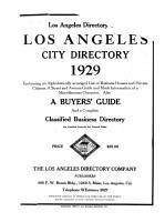 Los Angeles City Directory, 1929