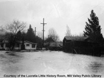 Flooding of Locust area off Miller Avenue, 1945