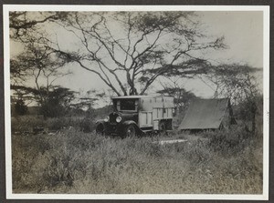 Camp in the savannah, Tanzania, ca.1907-1930