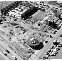 Aerial view of Freeport Plaza Center under construction