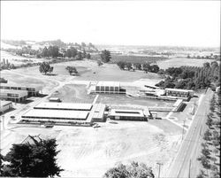 Looking south over Cardinal Newman High School, Santa Rosa, California, March 7, 1970