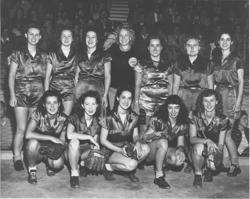 Orange Lionettes women's softball team, Orange, California 1947