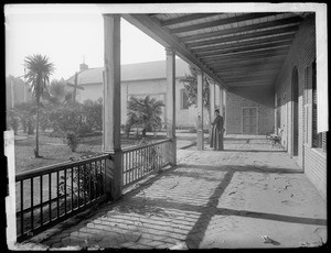 Courtyard of Plaza Church, Los Angeles, ca.1898