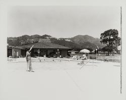 Community swimming pool at Oakmont, Santa Rosa, California, 1967