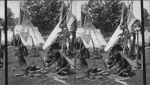 The Sioux Camp. 101 Ranch Show. Jamestown Exposition. Virginia
