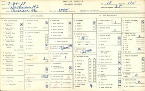 WPA household census for 1585 CURRAN STREET, Los Angeles