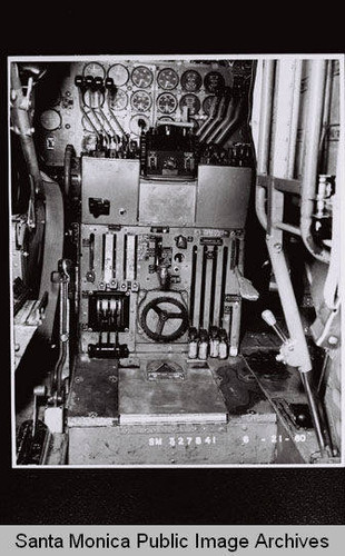 Interior of Douglas Aircraft Company DC-7 cockpit showing detail of the floor, June 21, 1960
