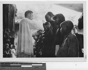 Fr. Sprilnkle at Wuzhou, China, 1949