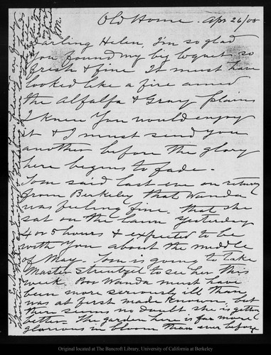 Letter from John Muir to Helen [Muir], 1908 Apr 26