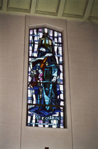 "St. Cabrini" stained glass, St. Anthony Catholic Church