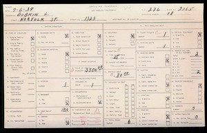 WPA household census for 1325 NORFOLK, Los Angeles