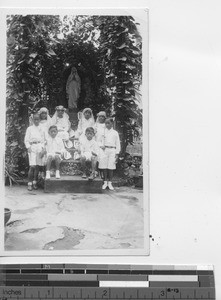 First Communion class at the Japanese Mission at Fushun, China, 1934