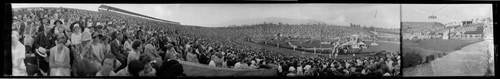 High school commencement at the Rose Bowl, Pasadena. 1928