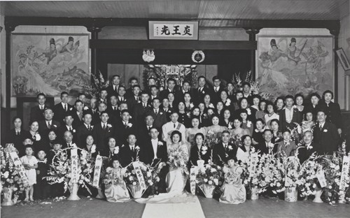 Wedding of Linda Furokawa and Jack Matsuoka : Guadalupe Buddhist Church : December 25, 1940