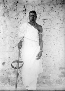 Man with braided hair, Tanzania, ca.1893-1920