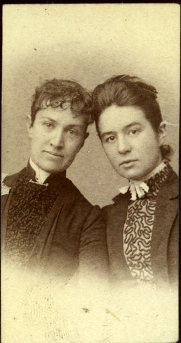 Unidentified pair of women associated with James A. Clayton