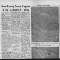 New Bonny Doon Airport to be dedicated today