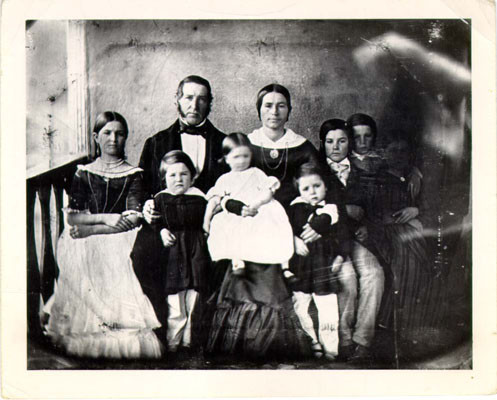 [Jacob Primer Leese with wife Rosalia and children]