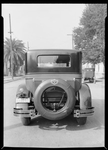 Cadillac trunk rack, Standard Safety Corporation, Southern California, 1927