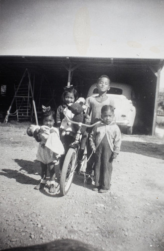 Kids in the Drive Way of the Briggs Lemon Association Labor Camp in Santa Paula, CA