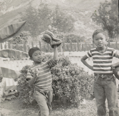 Paul Talaugon and Ben Dacayana Playing Catch in La Conchita, CA