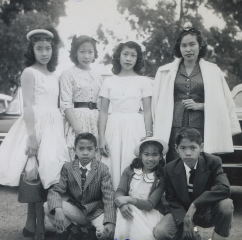 The Castaneda Family at Sunday Church in the Hamoja Housing Complex