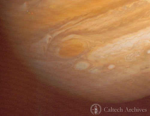Jupiter's Great Red Spot emerging from the brief, five-hour Jovian night